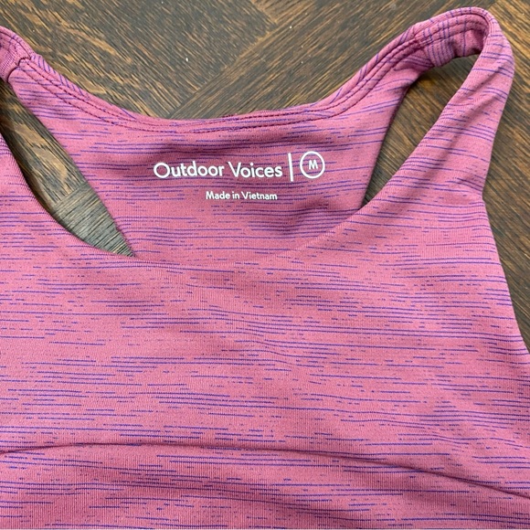 Outdoor Voices Athena Crop Top Lavender Activewear High Neckline Tank Top M… - Picture 7 of 7